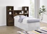 WESTPARK 49-INCH TWIN BOOKCASE HEADBOARD DARK PINE - Image 11