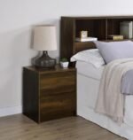 WESTPARK 2-DRAWER NIGHTSTAND LED LIGHTS AND USB DARK PINE - Image 2