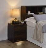 WESTPARK 2-DRAWER NIGHTSTAND LED LIGHTS AND USB DARK PINE - Image 3