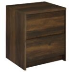 WESTPARK 2-DRAWER NIGHTSTAND LED LIGHTS AND USB DARK PINE