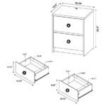 WESTPARK 2-DRAWER NIGHTSTAND LED LIGHTS AND USB DARK PINE - Image 14