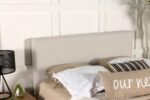PIRRO UPHOLSTERED KING PANEL HEADBOARD SAND - Image 2