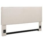 IZZY UPHOLSTERED KING PANEL HEADBOARD SAND