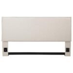 IZZY UPHOLSTERED KING PANEL HEADBOARD SAND - Image 3