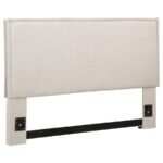 IZZY UPHOLSTERED QUEEN OR FULL PANEL HEADBOARD SAND