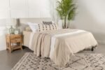 IZZY UPHOLSTERED QUEEN OR FULL PANEL HEADBOARD SAND - Image 9