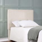 IZZY UPHOLSTERED TWIN PANEL HEADBOARD SAND - Image 2