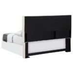 KOSMO UPHOLSTERED QUEEN OR FULL PANEL HEADBOARD SAND - Image 4