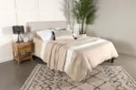 KOSMO UPHOLSTERED QUEEN OR FULL PANEL HEADBOARD SAND - Image 10