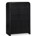 Fluted Solid Wood And Oak Veneer Chest