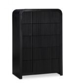 Fluted Solid Wood And Oak Veneer Chest