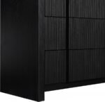 Fluted Solid Wood And Oak Veneer Chest - Image 9