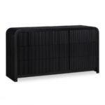 Fluted Solid Wood And Oak Veneer Dresser