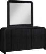 Fluted Solid Wood And Oak Veneer Dresser - Image 6