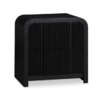 Fluted Solid Wood And Oak Veneer Nightstand