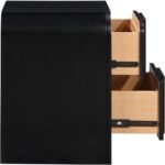 Fluted Solid Wood And Oak Veneer Nightstand - Image 5