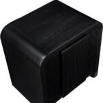 Fluted Solid Wood And Oak Veneer Nightstand - Image 8
