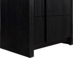 Fluted Solid Wood And Oak Veneer Nightstand - Image 9