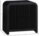 Fluted Solid Wood And Oak Veneer Nightstand - Image 11