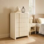 Fluted Solid Wood And Oak Veneer Chest - Image 2