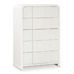 Fluted Solid Wood And Oak Veneer Chest