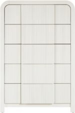 Fluted Solid Wood And Oak Veneer Chest - Image 4