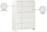 Fluted Solid Wood And Oak Veneer Chest - Image 12