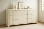 Fluted Solid Wood And Oak Veneer Dresser - Image 2