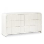 Fluted Solid Wood And Oak Veneer Dresser