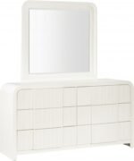 Fluted Solid Wood And Oak Veneer Dresser - Image 6
