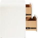 Fluted Solid Wood And Oak Veneer Nightstand - Image 5