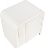 Fluted Solid Wood And Oak Veneer Nightstand - Image 8