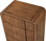 Fluted Solid Wood And Oak Veneer Chest - Image 8