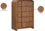 Fluted Solid Wood And Oak Veneer Chest - Image 12