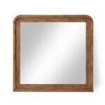 Fluted Solid Wood And Oak Veneer Mirror