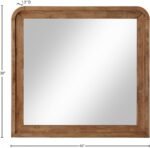 Fluted Solid Wood And Oak Veneer Mirror - Image 7