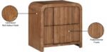 Fluted Solid Wood And Oak Veneer Nightstand - Image 12