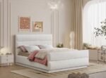 Paxton Chenille Fabric Upholstered Bed - Image 2