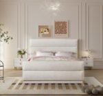 Paxton Chenille Fabric Upholstered Bed - Image 4