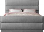 Paxton Chenille Fabric Upholstered Bed - Image 3