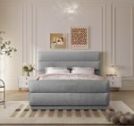 Paxton Chenille Fabric Upholstered Bed - Image 4