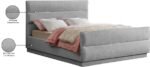 Paxton Chenille Fabric Upholstered Bed - Image 9