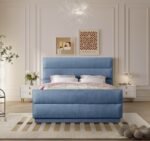 Paxton Chenille Fabric Upholstered Bed - Image 4
