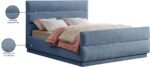 Paxton Chenille Fabric Upholstered Bed - Image 9