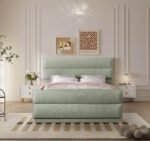 Paxton Chenille Fabric Upholstered Bed - Image 4