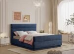 Paxton Chenille Fabric Upholstered Bed - Image 2