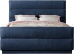 Paxton Chenille Fabric Upholstered Bed - Image 3