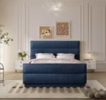 Paxton Chenille Fabric Upholstered Bed - Image 4
