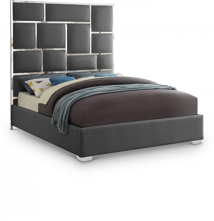 3289.jpg Milan Vegan Leather Upholstered Bed - Image 1