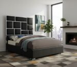 Milan Vegan Leather Upholstered Bed - Image 2